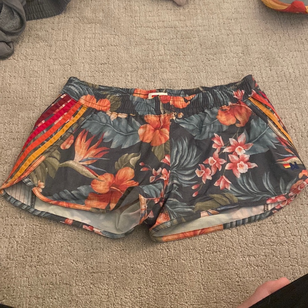 aviator nation Kuaui board shorts green tropical